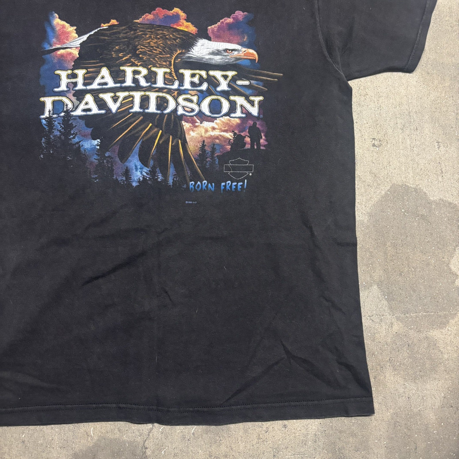 Vtg 1999 Harley Davidson Eagle Soaring Savannah Georgia T-Shirt Large USA Made gallery