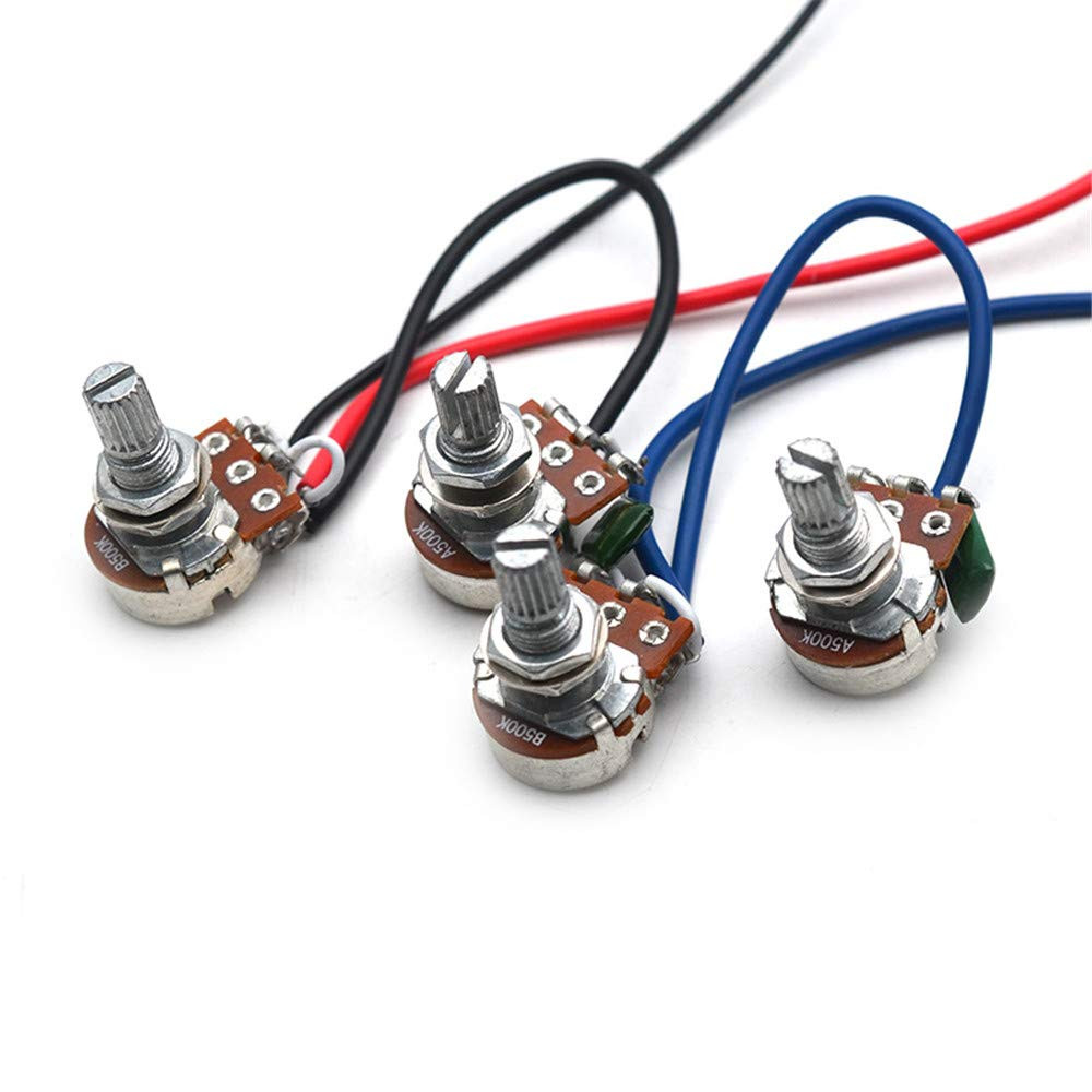 Prewired Guitar Wiring Harness 2V2T with 500K Pots for Gibson Replacement