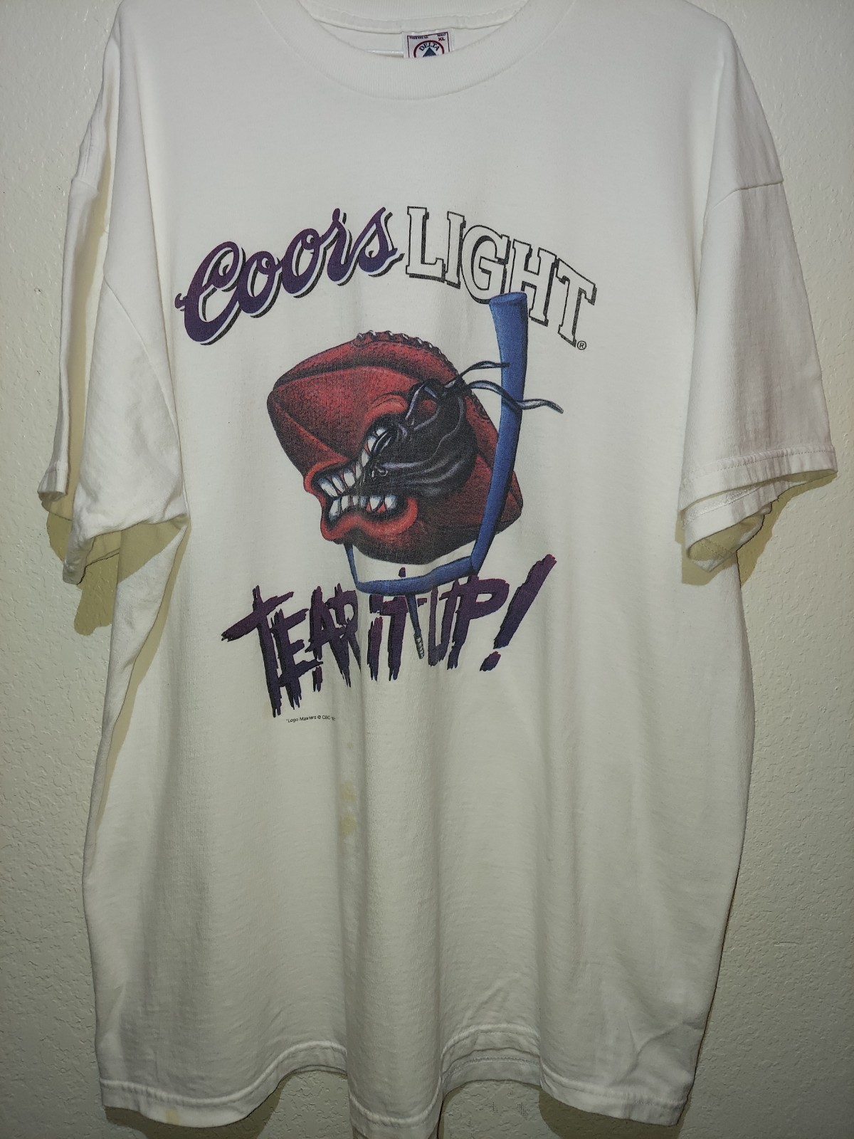 Vintage Coors Light T-Shirt XL Delta Tag TEAR IT UP! 1997 GUC SEE DESCRIPTION gallery