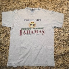 Vintage Men’s Large Kingstree Classic Freeport Bahamas Yacht Club Strip T-Shirt