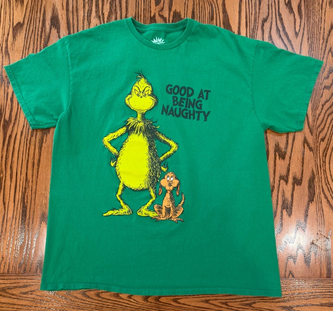 Dr. Seuss How The Grinch Stole Christmas Good At Being Naughty T-Shirt