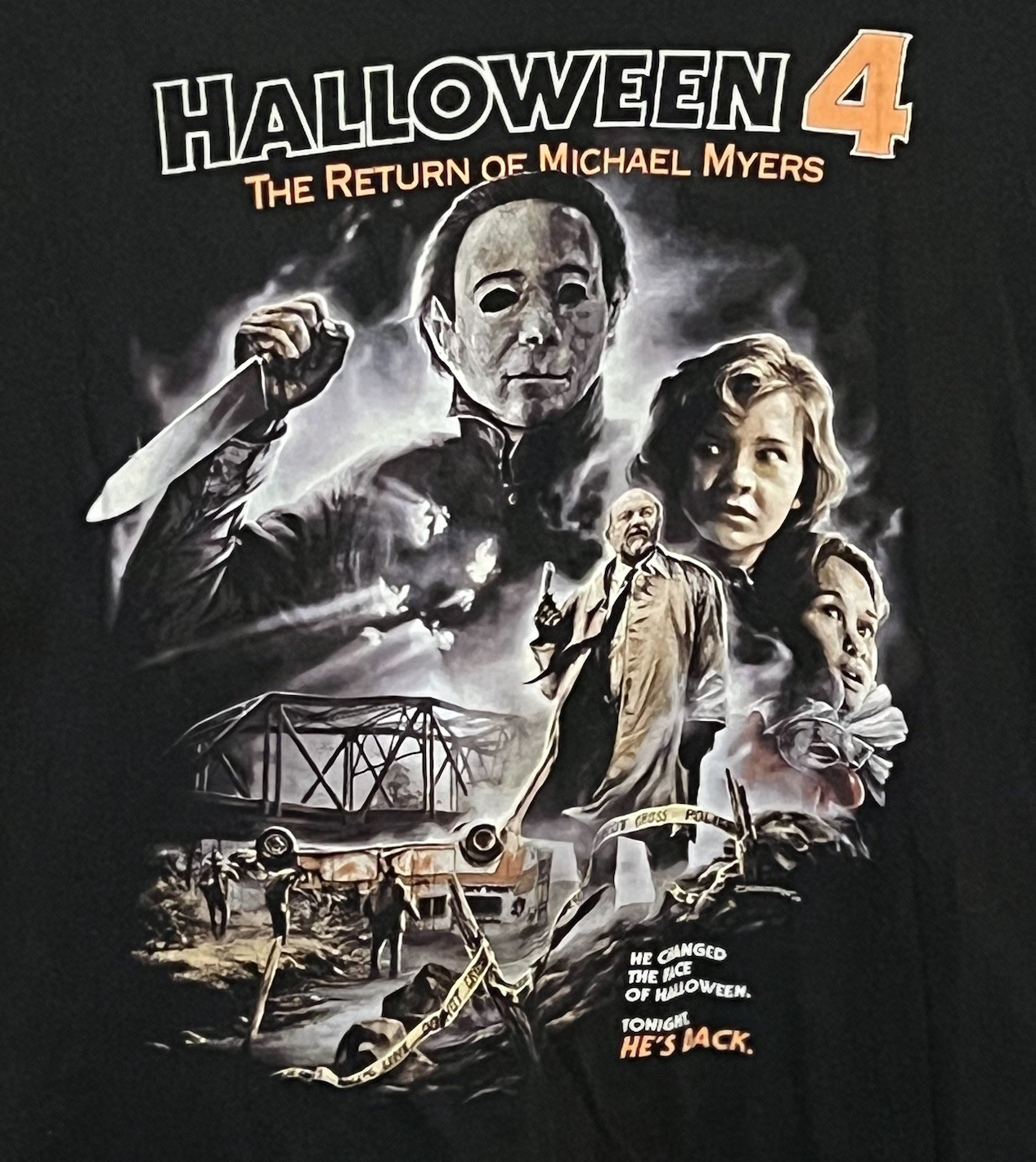 Halloween 4 Return Of Michael Myers Fright Rags Shirt Size Large L Horror OOP gallery