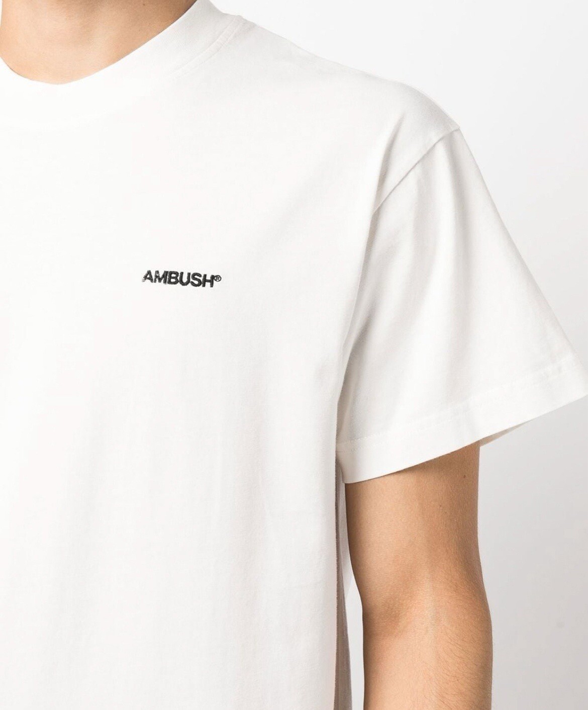 AMBUSH Embroidered-logo detail T-shirt White XXS NWOT