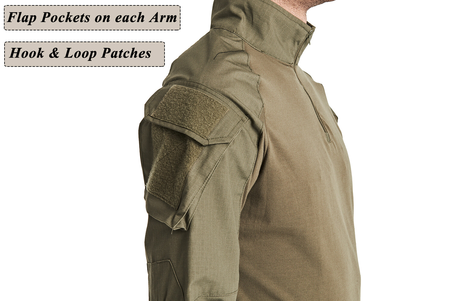 Men's Firm Shirts Training Atheletic Training Shirts 1/4 Zip Ripstop Cargo Work gallery