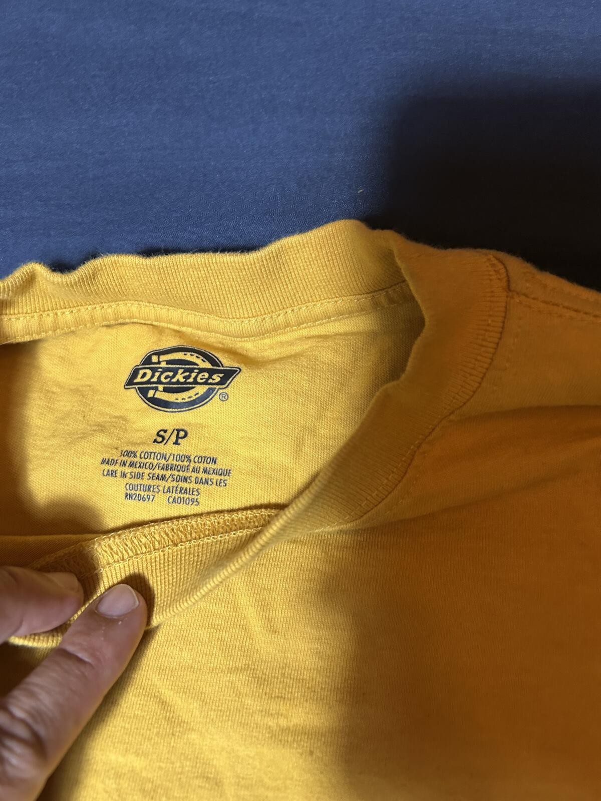 Dickies Yellow Long Sleeve Pocket T-Shirt Size S/P gallery