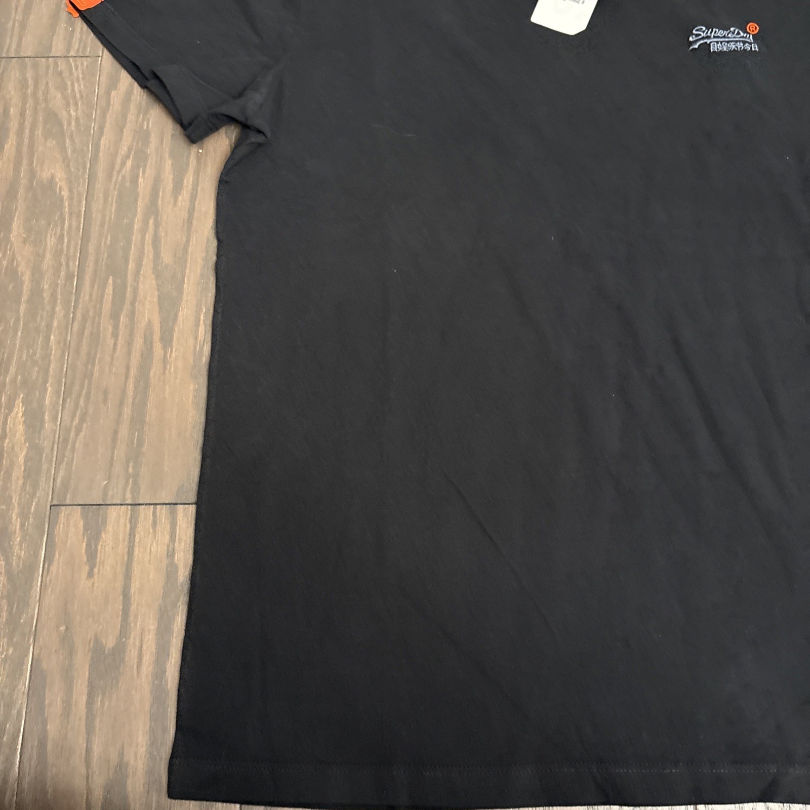 NWT Superdry Orange Label Vintage Emb Tee Black Cotton T-Shirt Crew Neck Size XL gallery