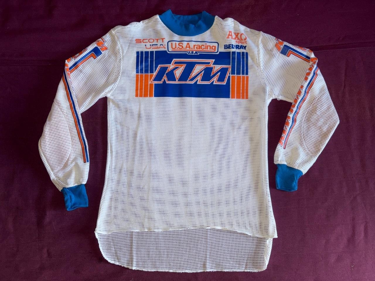 Vintage USA Racing Team KTM Scott Mesh Long Sleeve Shirt M motocross bel ray axo