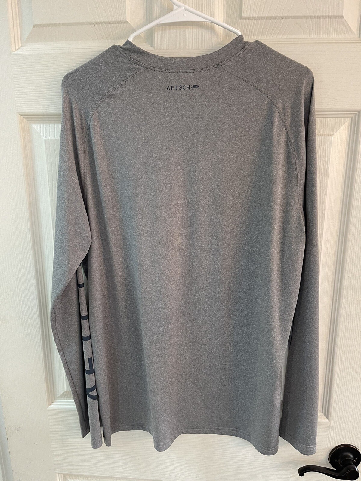 AFTCO Aftech Mens Medium Geaux Fly Long Sleeve Fishing Shirt Gray Breathable gallery