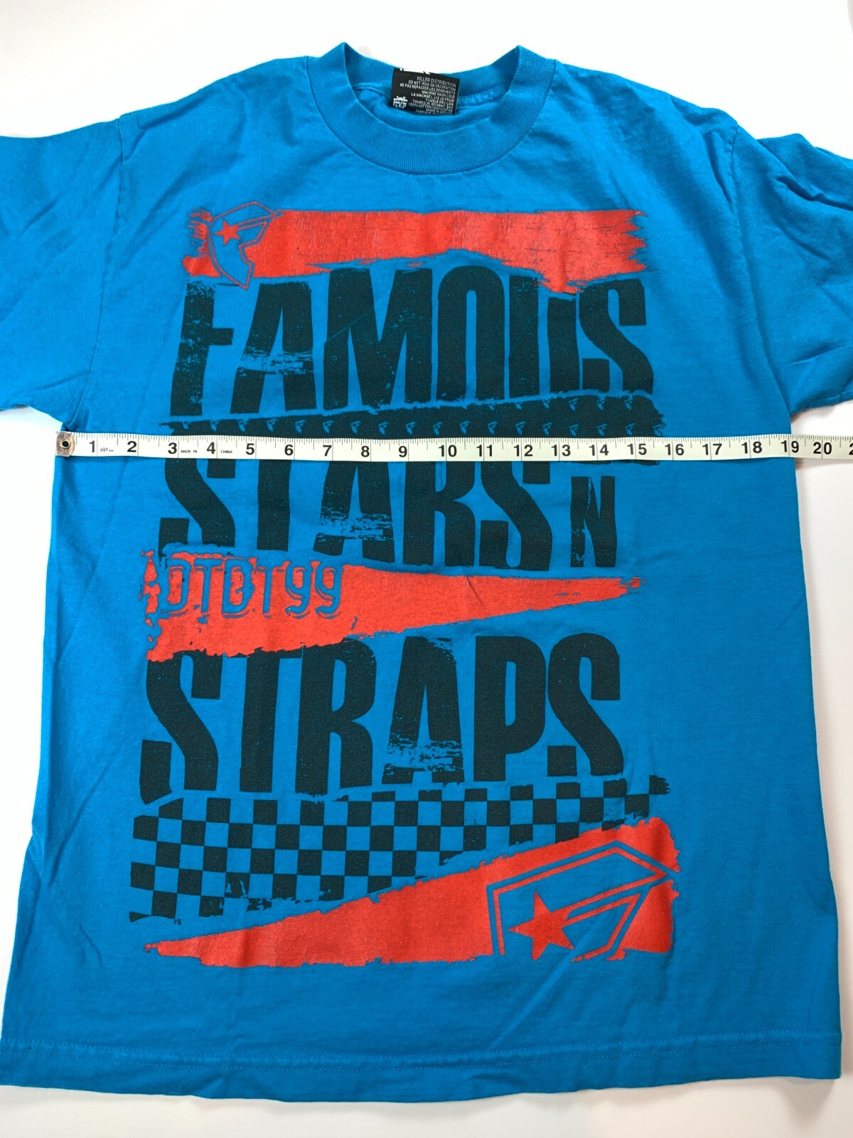 Vintage Famous Stars & Straps Graphic T Shirt Mens Medium Blue Y2K gallery