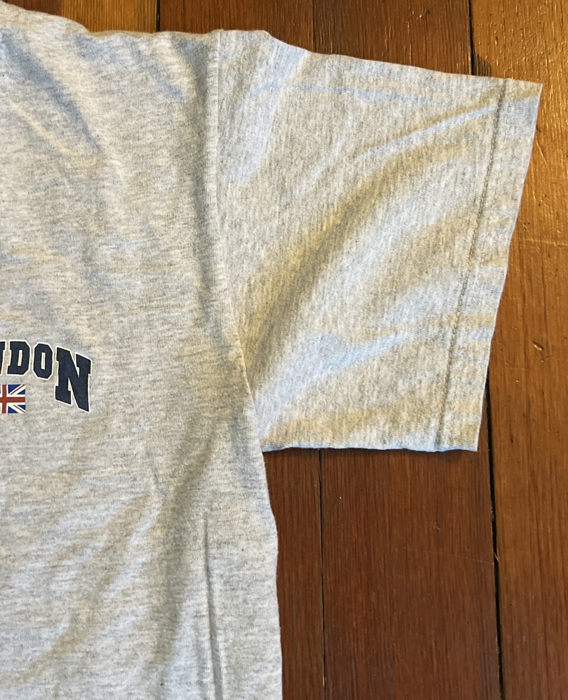 London Union Jack T-shirt gray medium fruit of the loom heavy cotton gallery