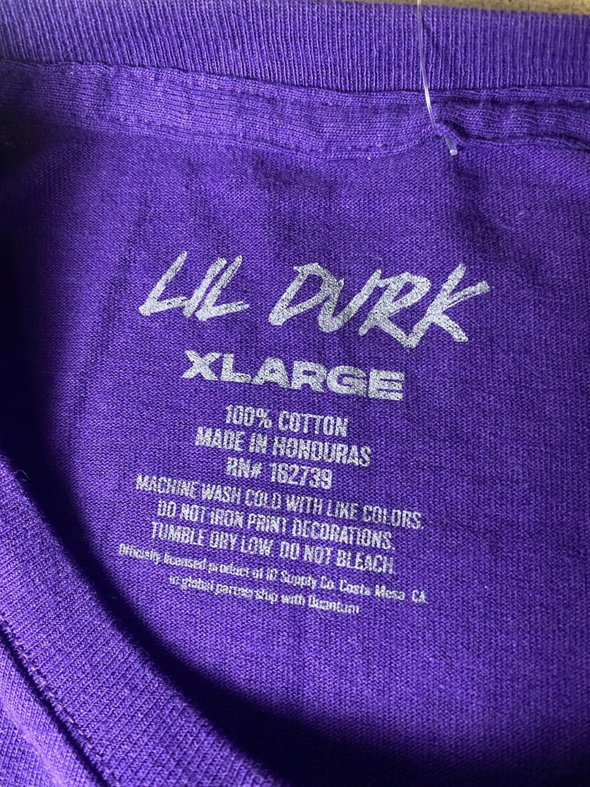 Lil DURK "Only The Family" OTF Purple Graphic Rap Tee Street wear SZ XL-NWT gallery