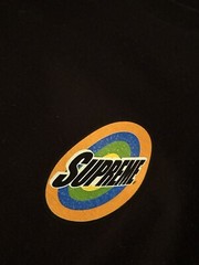 Size Medium – Men’s Supreme SS16 Spin Logo Black Shirt Tide Laundry Shout