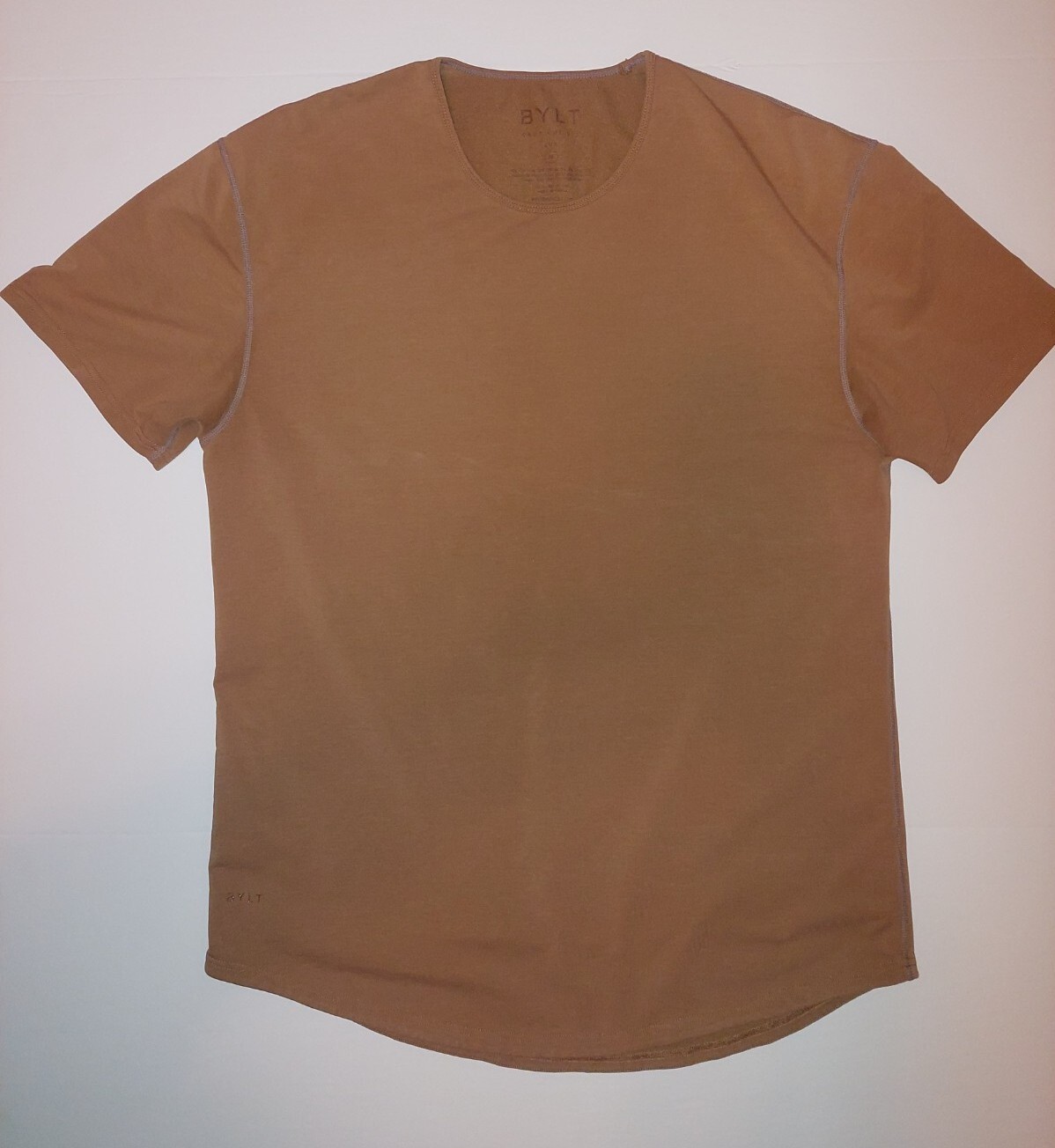 Bylt Drop Cut Short Sleeve T Shirt Mens XL Brown Blended Fabric gallery