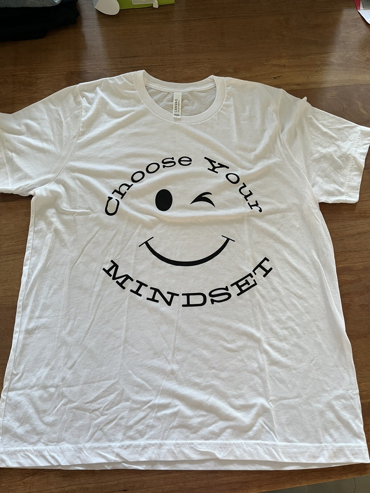 “Choose Your Own Mindset” Unisex T-Shirt Size Large White Cotton Blend gallery