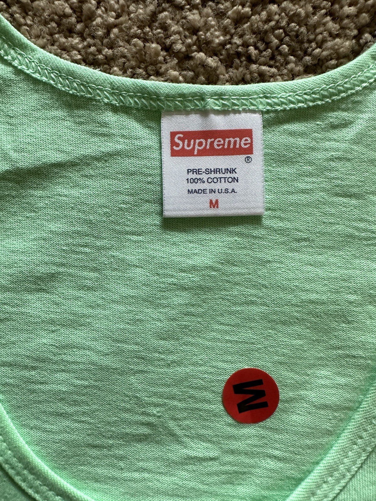 Size M - Supreme Barrington Levy Jah Life Bounty Hunter Tank Top Green SS16 New gallery