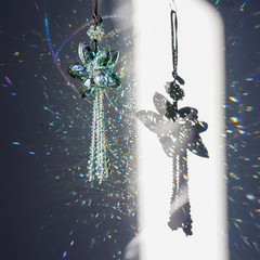 H&D HYALINE & DORA 11.4 Inch Crystal Color Flower Interior Accessories Car Charm