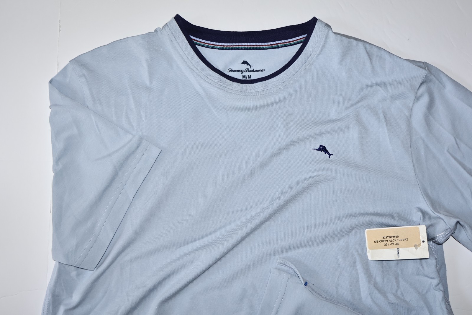 Tommy Bahama T Tee Shirt Lounge Embroidered Marlin Light Blue SS New Medium M