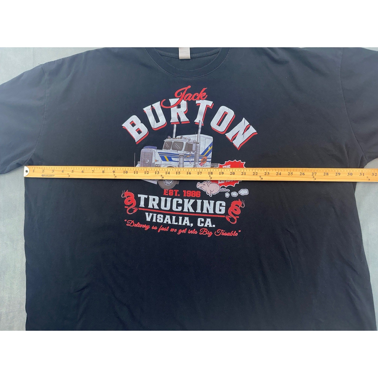 Big Trouble in Little China Jack Burton Trucking TShirt Black Mens 5XL Cotton gallery