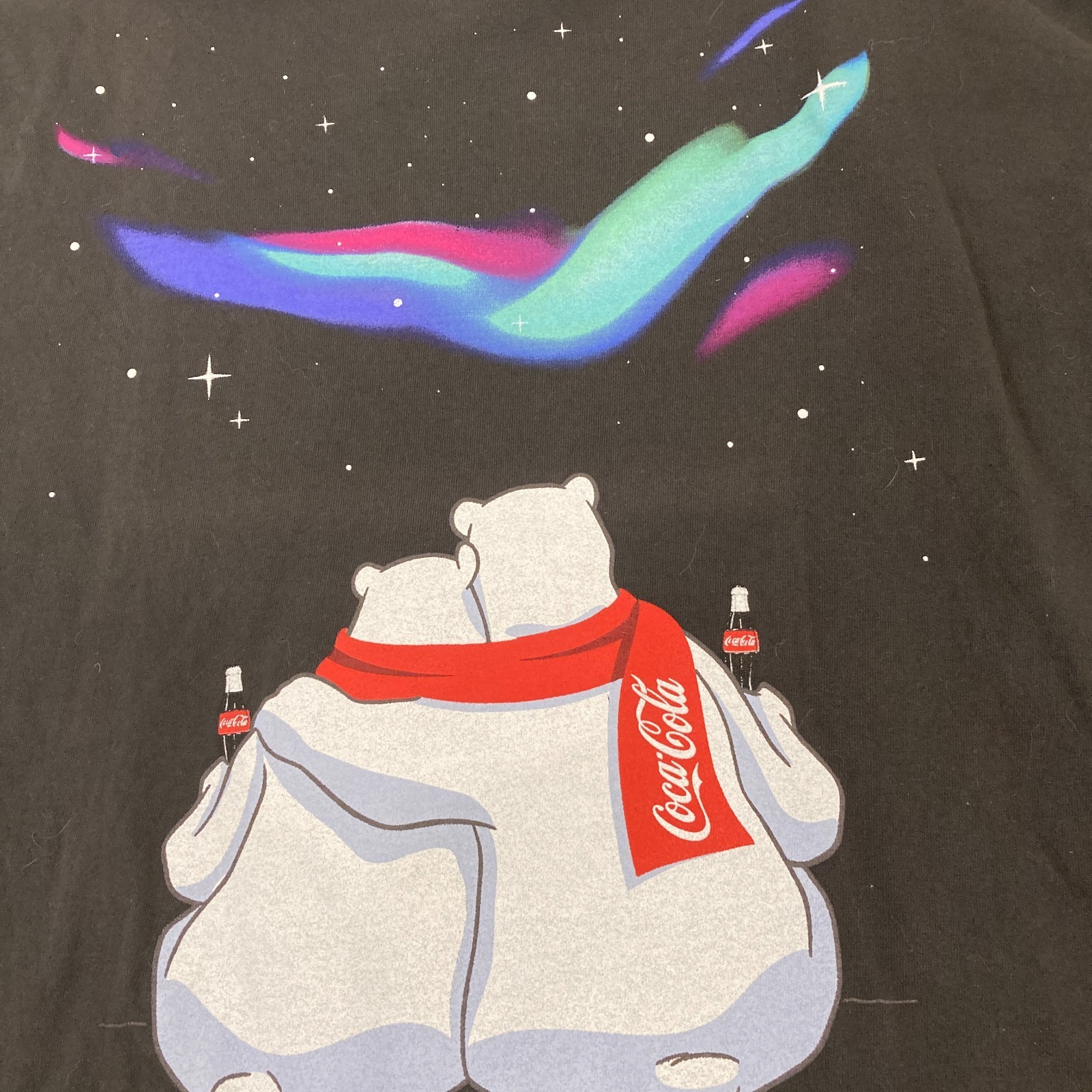 Coca-Cola Polar Bear Graphic T-Shirt Men’s 2XL Black Ripple Junction gallery