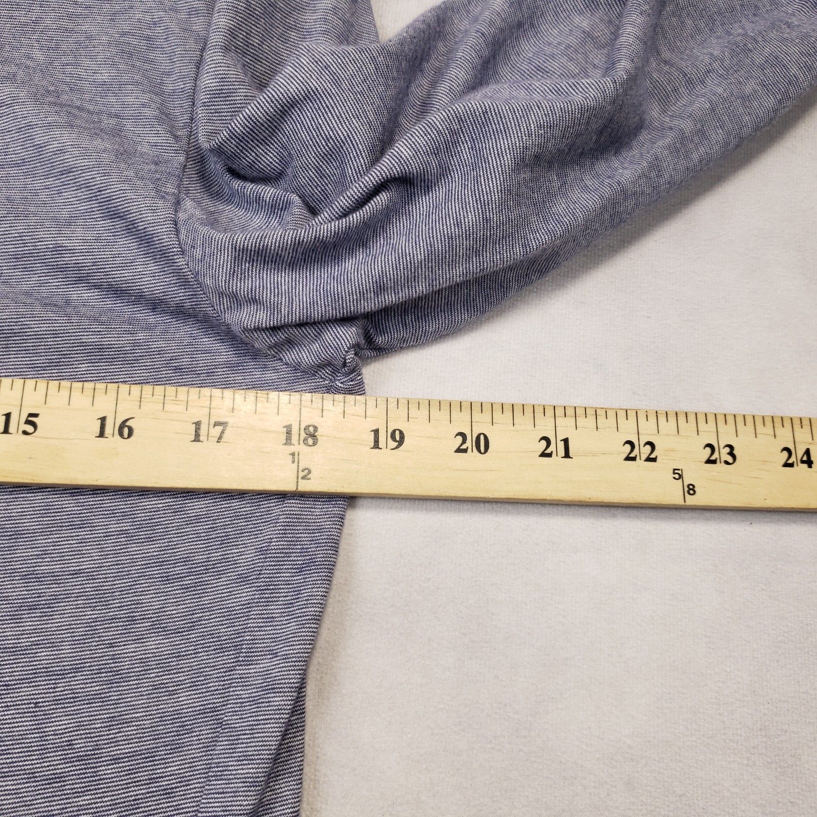 Maceoo Shirt Men Size 3 / M Blue Cotton V-Neck Long Sleeve Barrel Cuff Pullover gallery