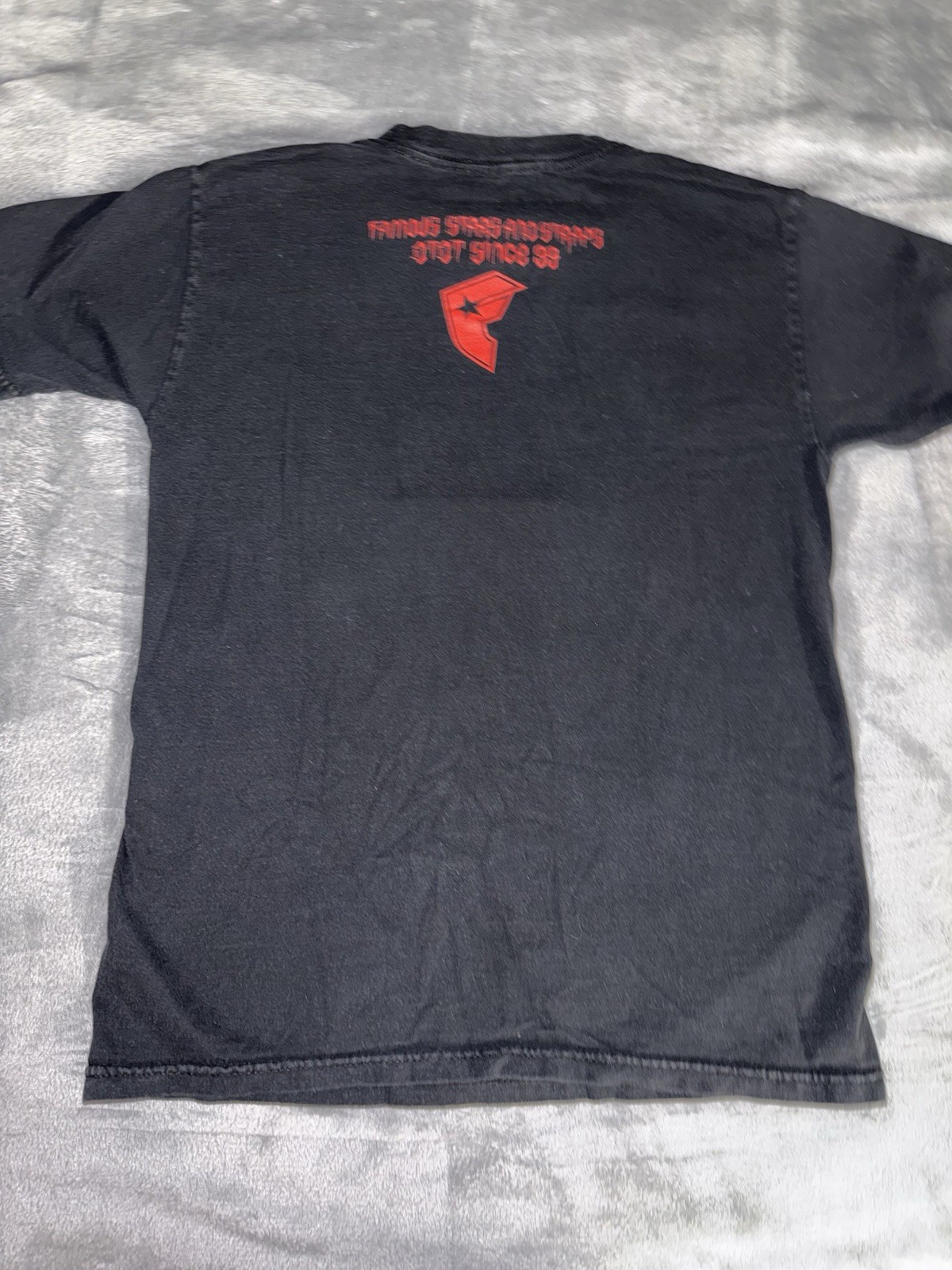 Vintage Famous Stars And Straps Mens T-Shirt Size Small Black Y2K Skull gallery