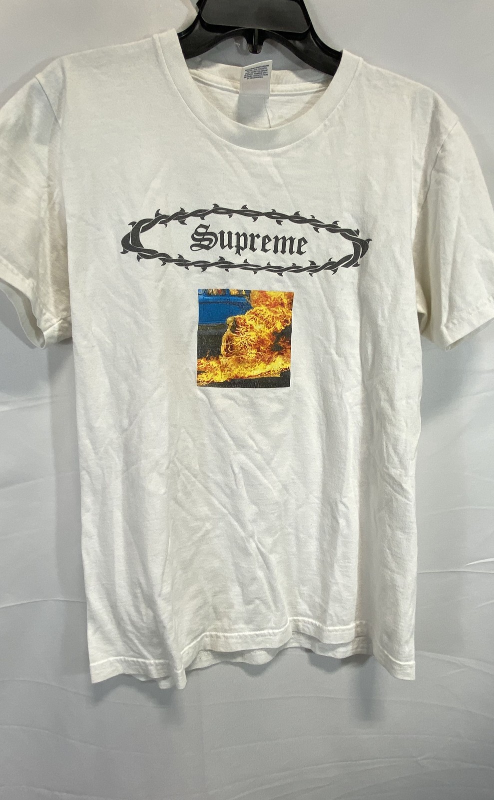 Supreme Men’s Monk Tee T-Shirt White Graphic SS16 Size M