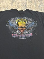 Boogie Bottoms Rally By The River Locust Fork AL T-shirt Skulls Wings Motorcycle