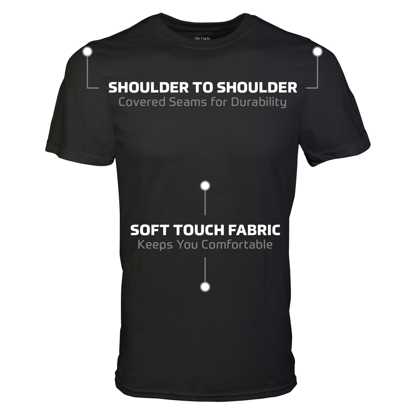 Camisetas Crew Para Hombre, Paquete Multiple, Estilo G1100, Negro/gris Depor... gallery