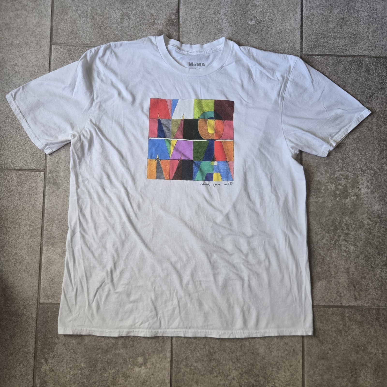 Museum Of Modern Art (MoMa) Naoki Yoshimoto Design White T-shirt XL Streetwear