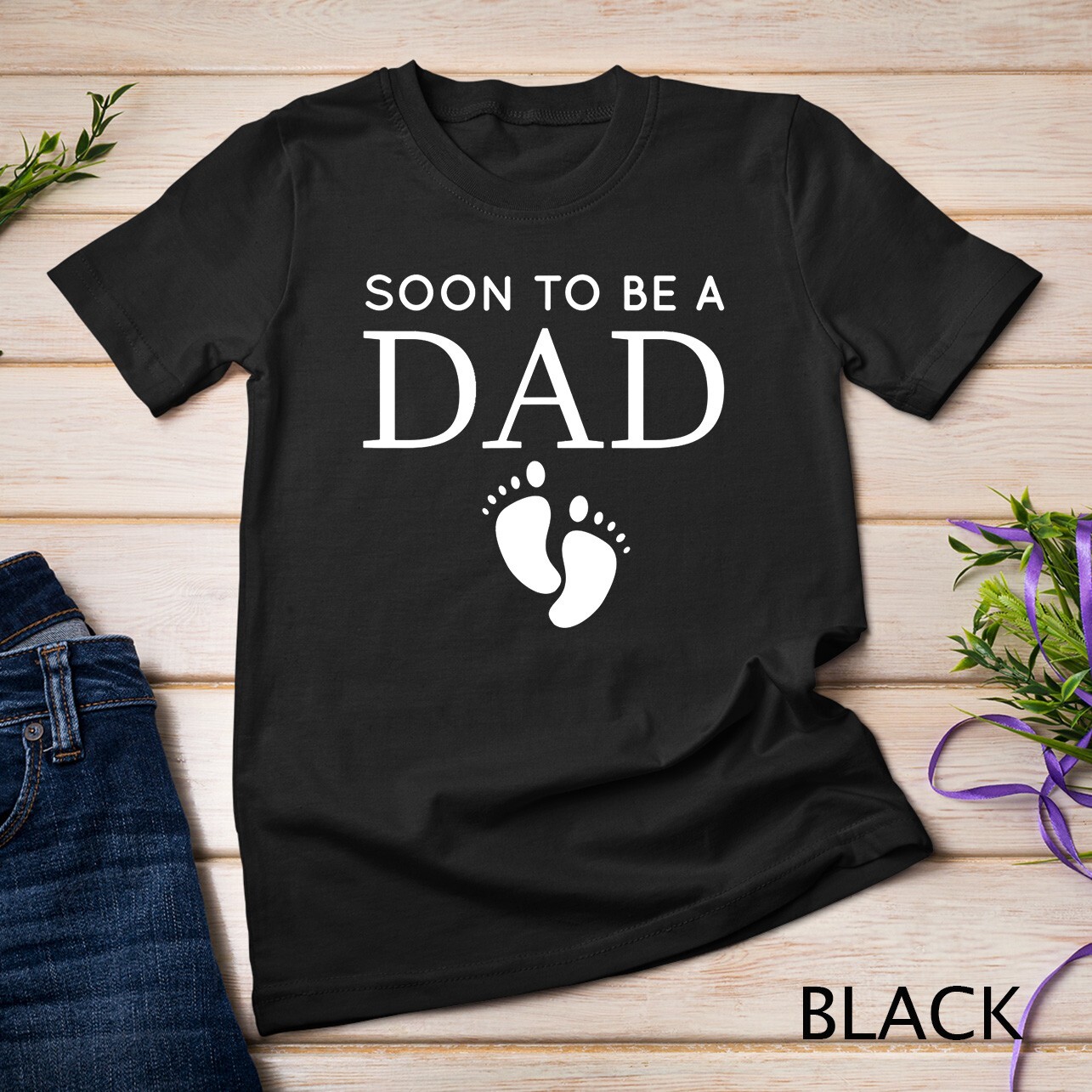 Mens Classic Dad Established Est 2023 Girl Newborn Gifts Daddy Unisex T-shirt