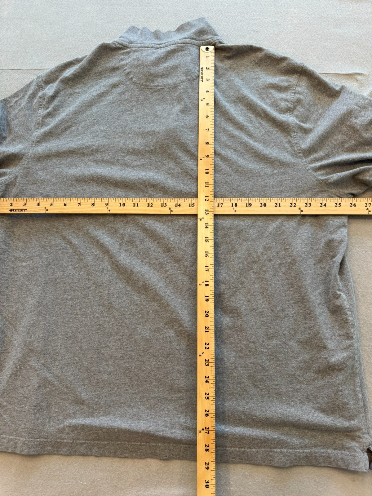 Chaps Shirt Mens XXL Big Gray 1/4 Zip Stand Collar Crest Logo Golf Casual Layer gallery