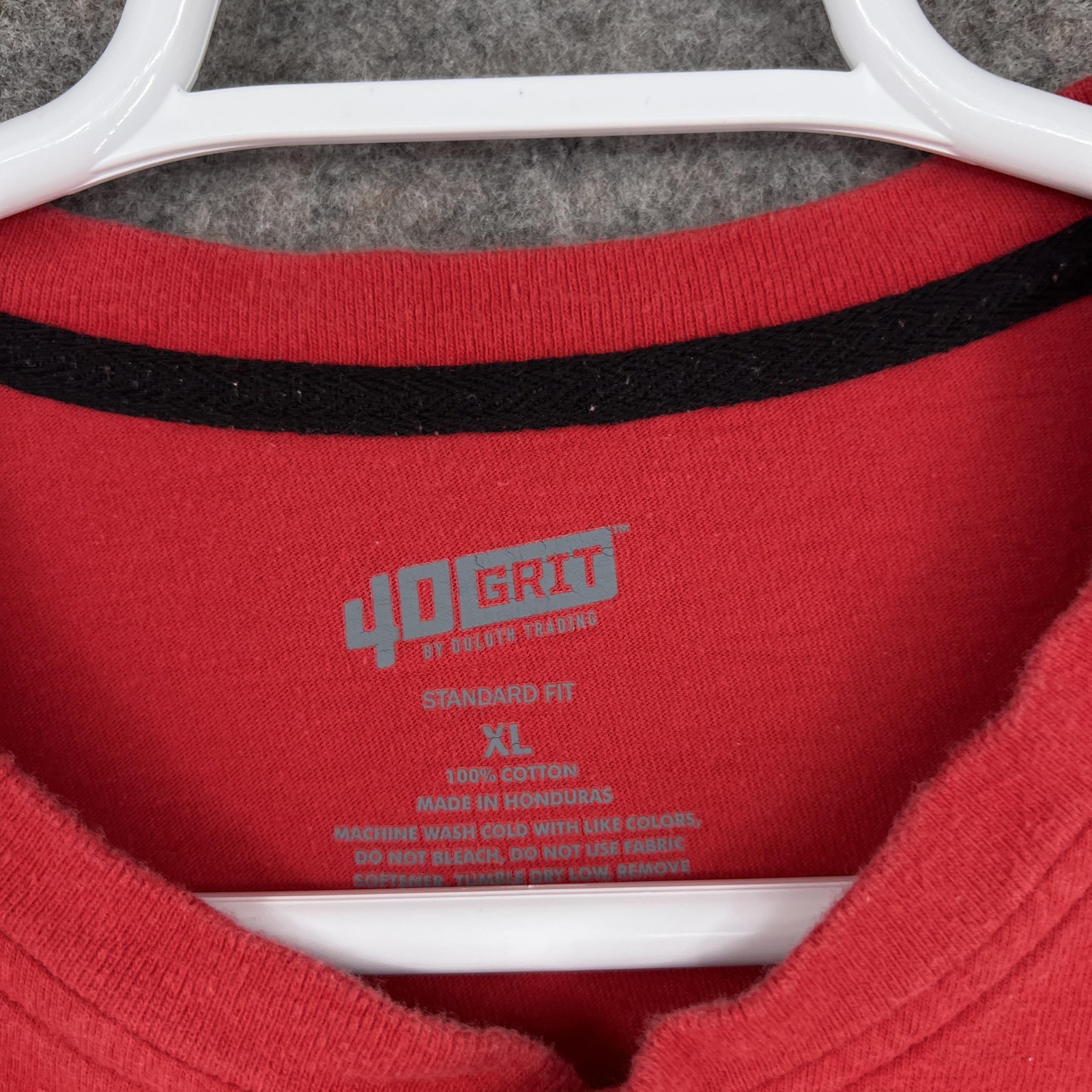 Duluth Trading 40 Grit Shirt Mens XL Red Henley Short Sleeve Cotton Standard Fit gallery