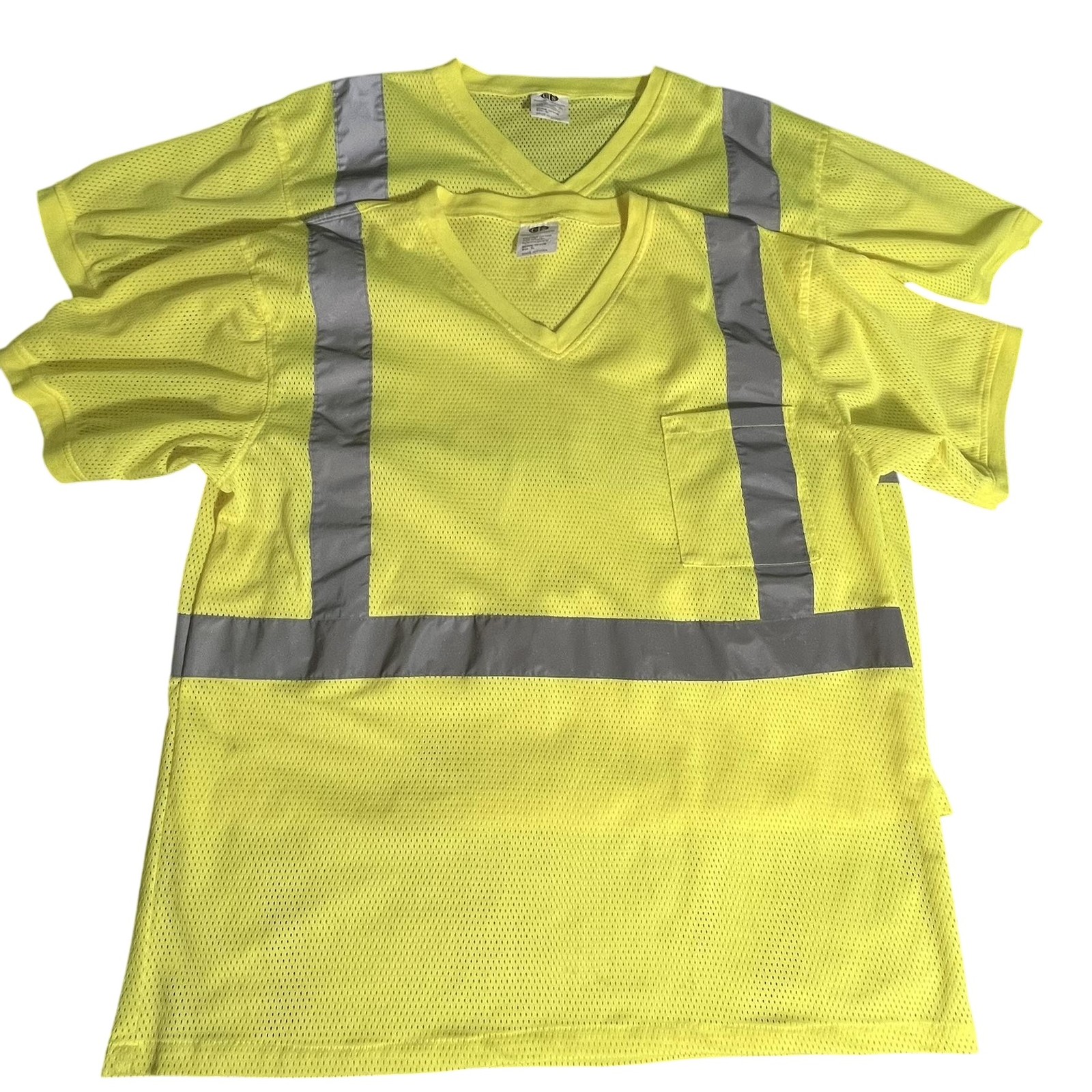 Shirt Mens XL Yellow Hi Vis Reflective Lot Of 2 Classic Industrial Supplies Work gallery