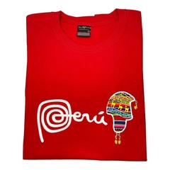 NWT PERU CHULLO LLAMA PERUVIAN PATRIOTIC EMBROIDERY MEN’S SHORT SLEEVE T-SHIRT
