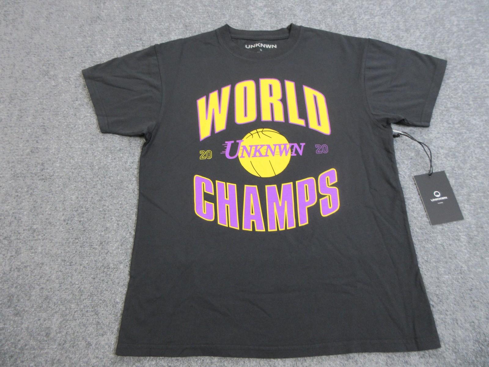 UNKNWN Shirt Mens Small Black World Champs 2020 Basketball Graphic Tee Core USA gallery