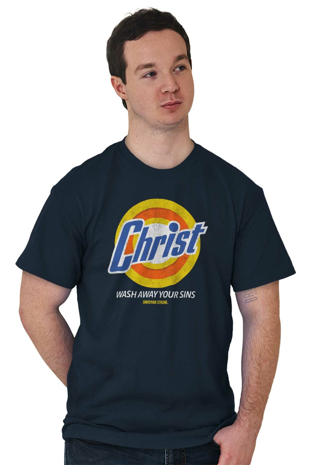 Christ Wash Away Sins Christian Religion Womens or Mens Crewneck T Shirt Tee gallery