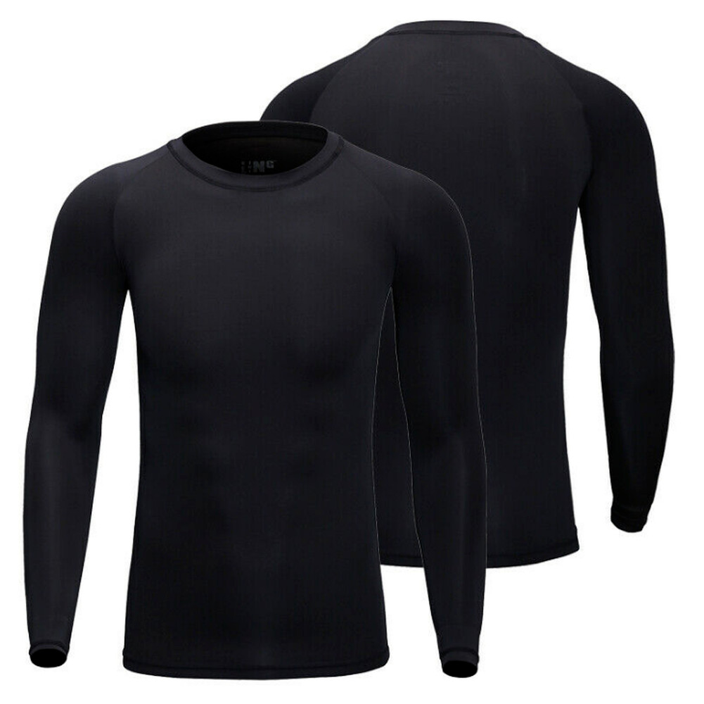 Men Sport Long Sleeve Underwear Johns Winter Thin Basic Crew Top Shirt No Plush gallery
