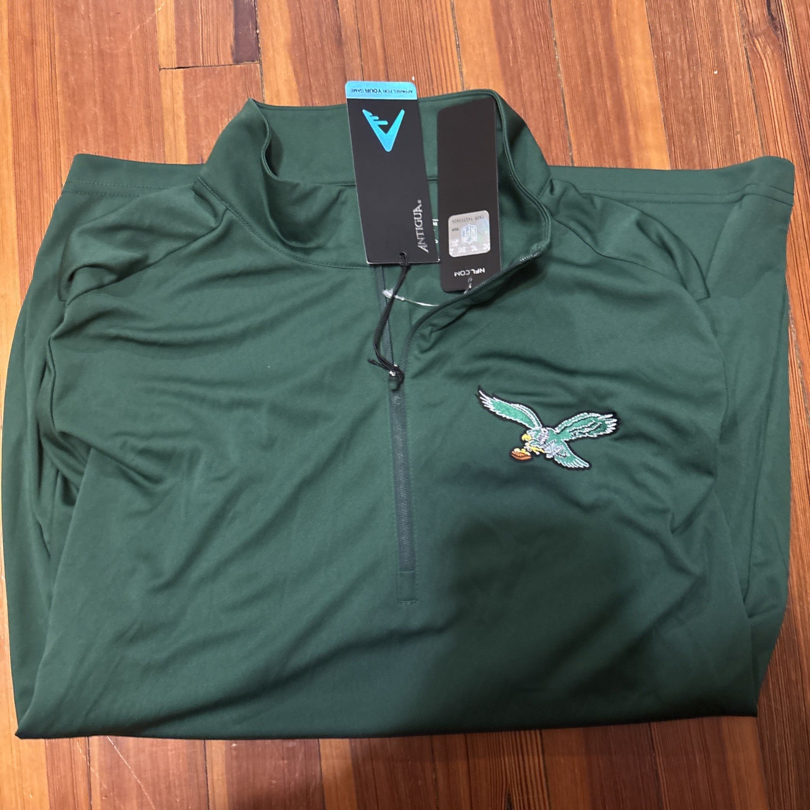 Antigua Philadelphia Eagles 1/4 Zip Pullover Jacket Green Men’s M NFL gallery