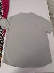 BYLT Basics Stand Collar Short Sleeve Polo LUX Shirt Gray Men XXL