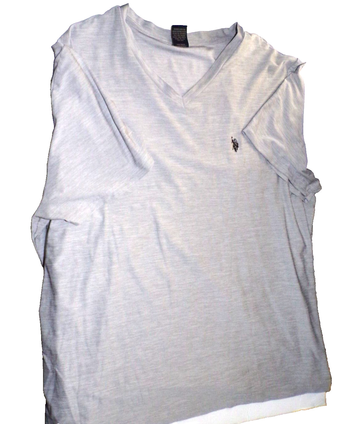 US Polo Assn men XL Pony Logo short sleeve V neck t-shirt gray MR gallery