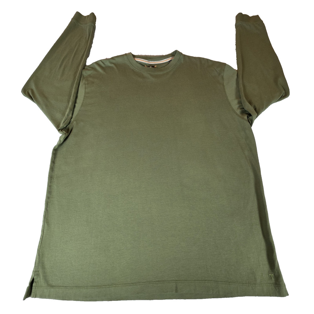 Left Coast Tee Men’s XXL Long Sleeve Pima Cotton Olive Green Luxury Basic Peru