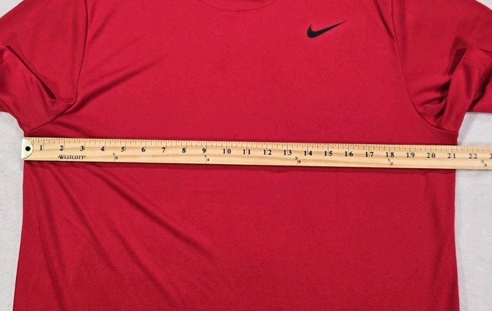 Mens Nike DriFit Legend Fitness Short Sleeve T Shirt Red Large Workout Gym gallery
