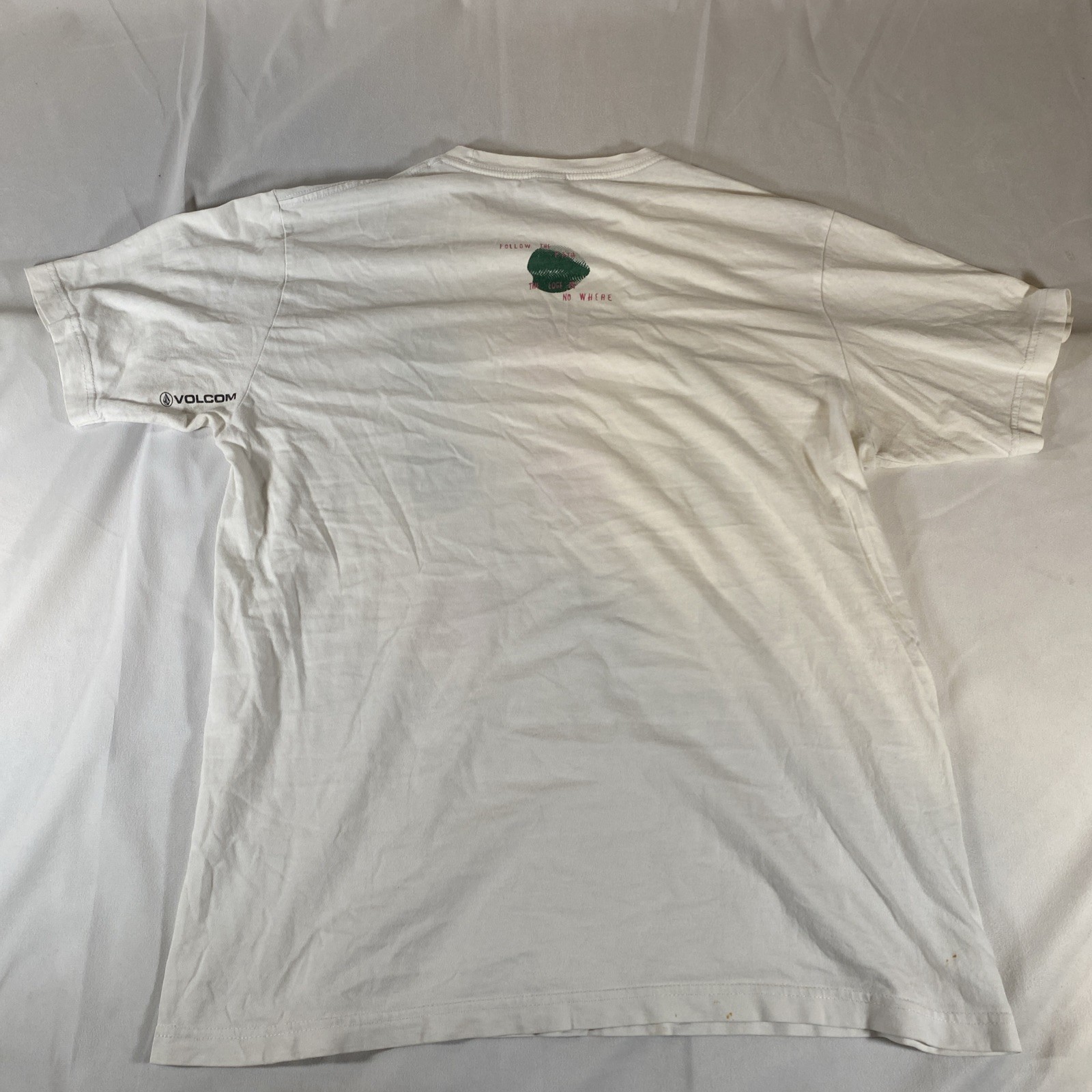 Volcom Stone Mens True To This Eyeball T Shirt size Large Ivory Skate Wear gallery