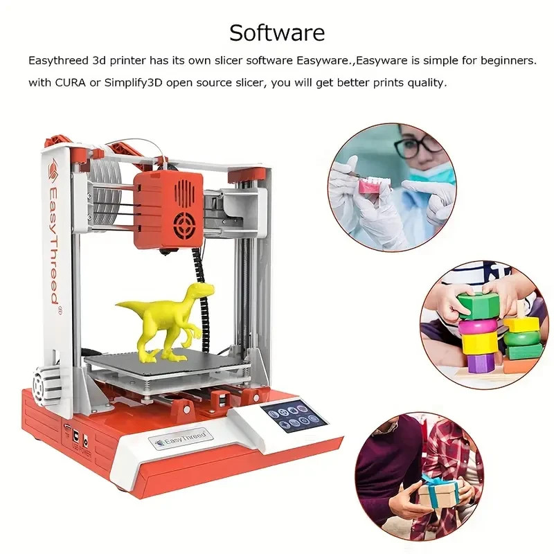 *NEW* EasyThreed K6 Mini 3D Printer – Touch Screen, PLA/TPU, Print Size 4x4x4″