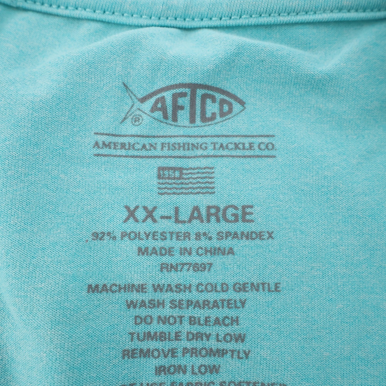 AFTCO AFTECH Performance Graphic T-Shirt Light Blue Mens XXL gallery