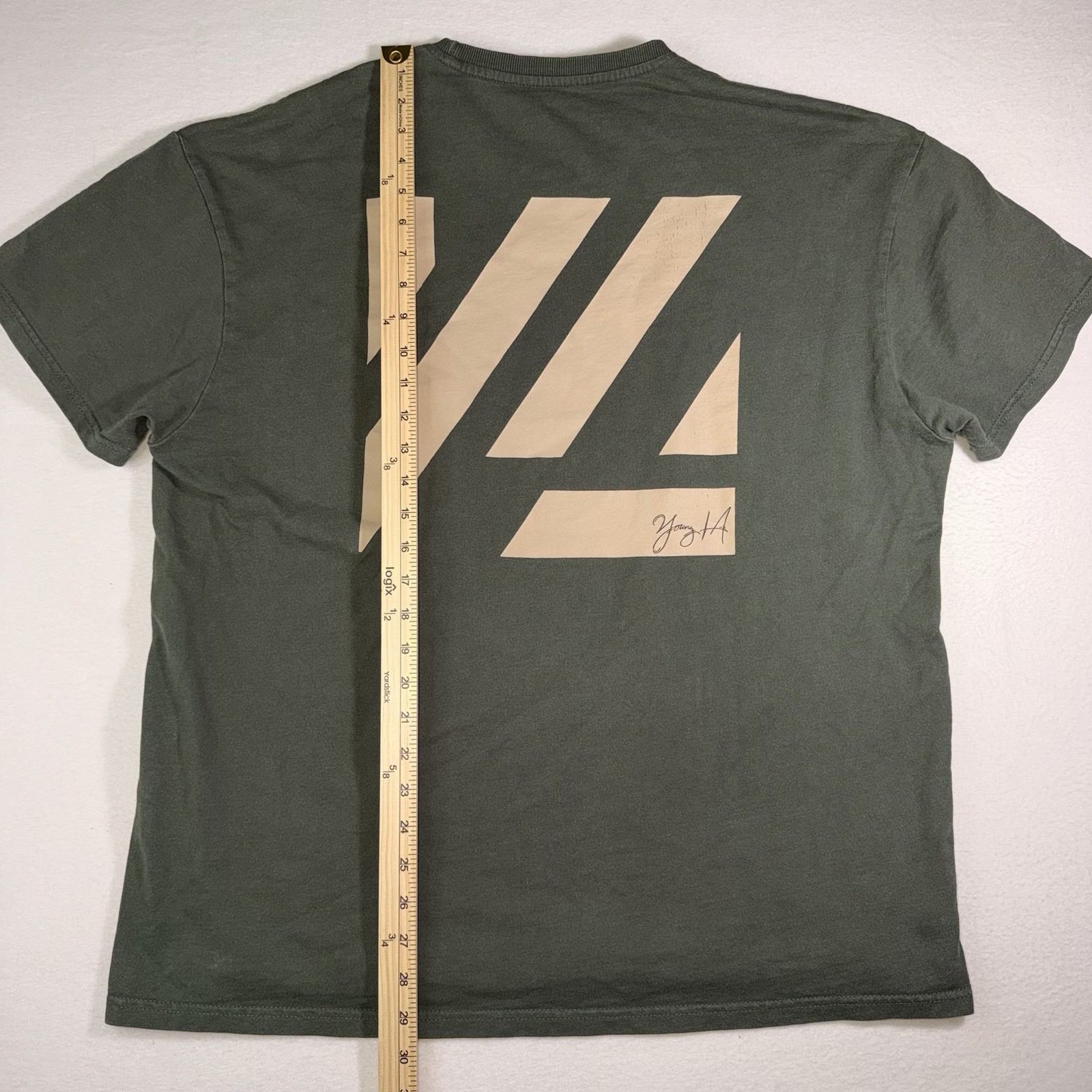 YoungLA T Shirt Mens Medium Green Graphic Logo Athletic Gym Streetwear Tee gallery