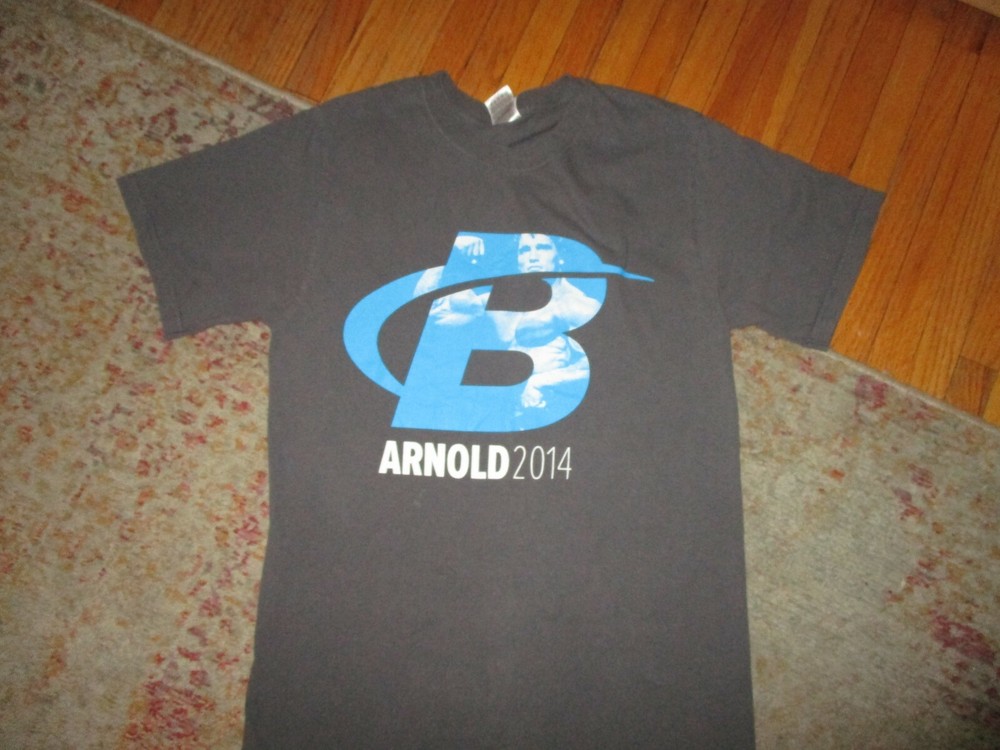 ARNOLD SPORTS WEEKEND 2014 BODYBUILDING.COM T SHIRT Schwarzenegger Adult SMALL