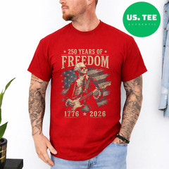 250th Anniversary George Washington Playing Guitar 4th July T-Shirt