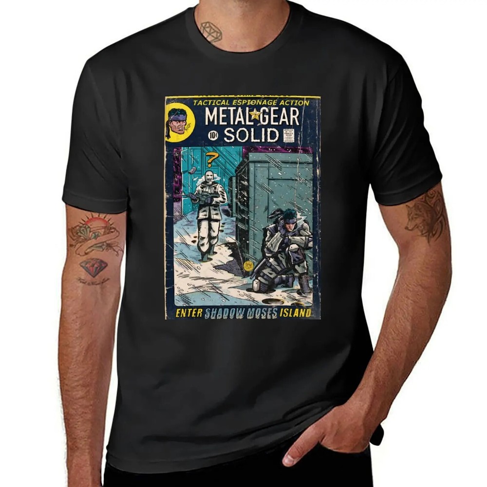 Metal Gear Solid – ‘Enter Shadow Moses’ Comic Book Fan Art T-Shirt customs Blous