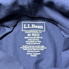 L.L.Bean Mens Medium Regular Navy Turtleneck Shirt Traditional Fit 100% Cotton